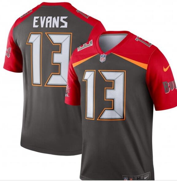 Men's Tampa Bay Buccaneers #13 Mike Evans Grey NFL Inverted Legend Jersey